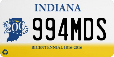 IN license plate 994MDS