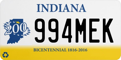 IN license plate 994MEK