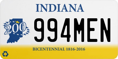 IN license plate 994MEN