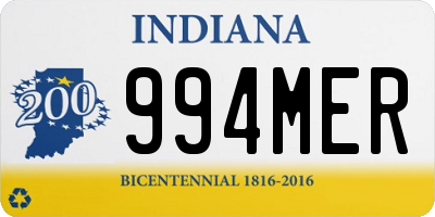 IN license plate 994MER