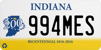 IN license plate 994MES