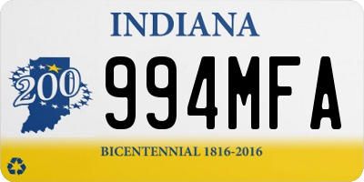 IN license plate 994MFA