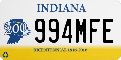 IN license plate 994MFE