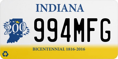 IN license plate 994MFG