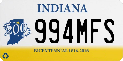 IN license plate 994MFS