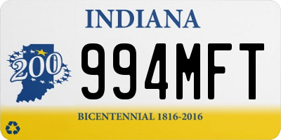 IN license plate 994MFT