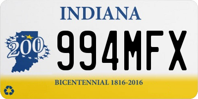 IN license plate 994MFX