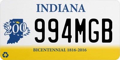 IN license plate 994MGB