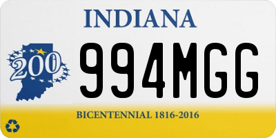 IN license plate 994MGG