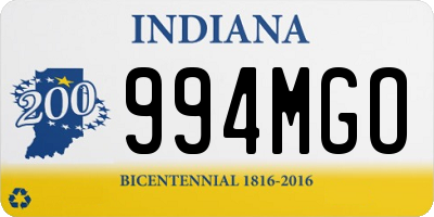 IN license plate 994MGO