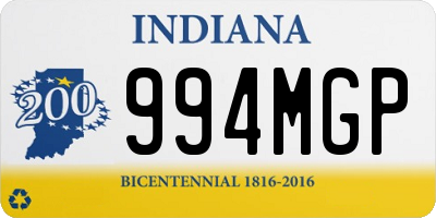 IN license plate 994MGP