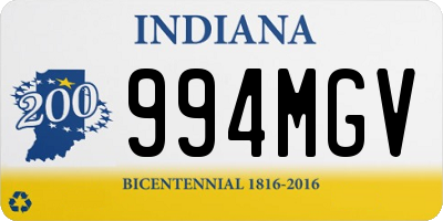 IN license plate 994MGV