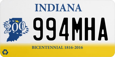 IN license plate 994MHA