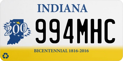 IN license plate 994MHC