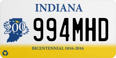 IN license plate 994MHD