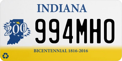 IN license plate 994MHO