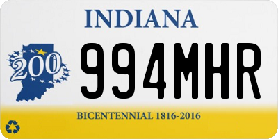 IN license plate 994MHR