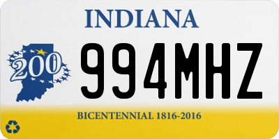 IN license plate 994MHZ