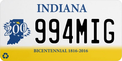 IN license plate 994MIG