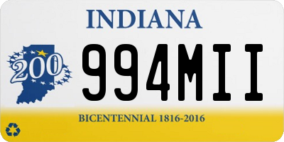 IN license plate 994MII