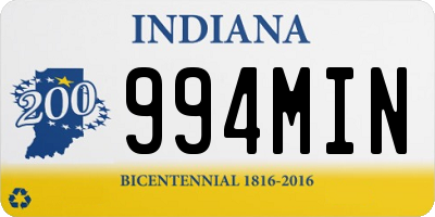 IN license plate 994MIN