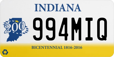 IN license plate 994MIQ