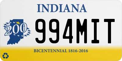 IN license plate 994MIT