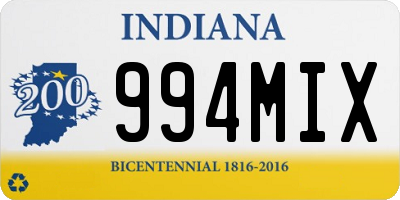 IN license plate 994MIX