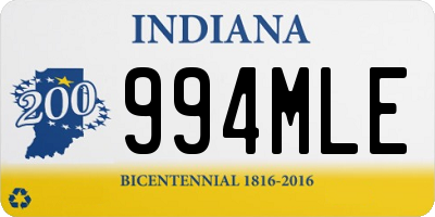 IN license plate 994MLE