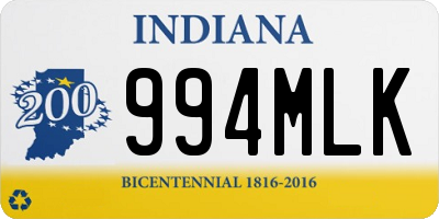 IN license plate 994MLK