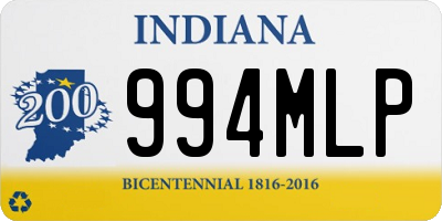 IN license plate 994MLP