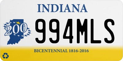 IN license plate 994MLS