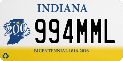 IN license plate 994MML