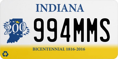 IN license plate 994MMS