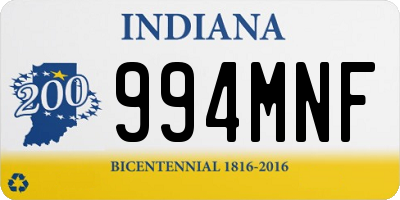 IN license plate 994MNF