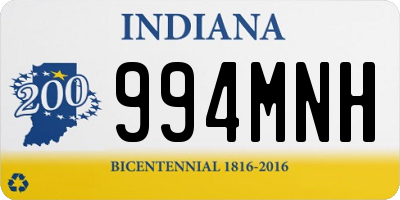 IN license plate 994MNH