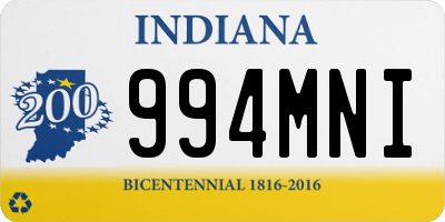 IN license plate 994MNI