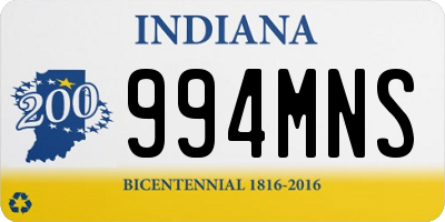 IN license plate 994MNS