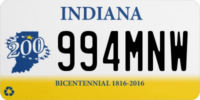 IN license plate 994MNW