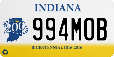 IN license plate 994MOB