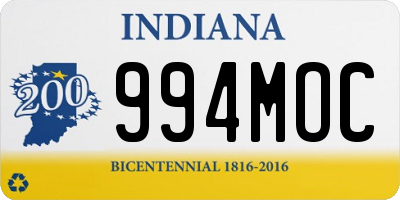 IN license plate 994MOC