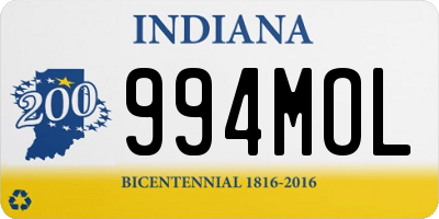 IN license plate 994MOL