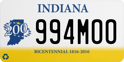 IN license plate 994MOO