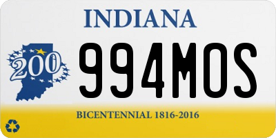 IN license plate 994MOS