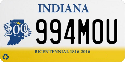 IN license plate 994MOU