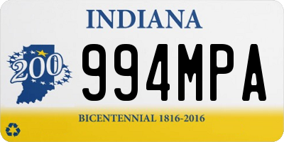 IN license plate 994MPA