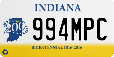 IN license plate 994MPC