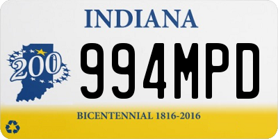 IN license plate 994MPD