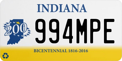 IN license plate 994MPE