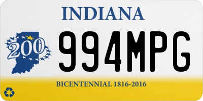 IN license plate 994MPG